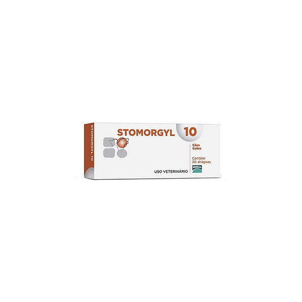 Stomorgyl 10 Antibacteriano Antimicrobiano Espiramicina Metronidazol p/ Cães e Gatos c/ 20 Drágeas