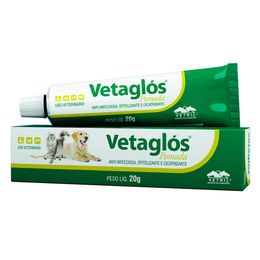 Vetaglos Pomada Dermatológica Cicatrizante p/ Cães e Gatos c/ 20g