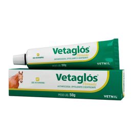 Vetaglos Pomada Dermatológica Cicatrizante p/ Cães e Gatos c/ 50g