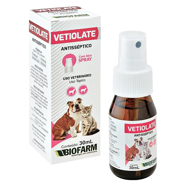 Vetiolate Antisséptico p/ Cães e Gatos Spray 30 ml