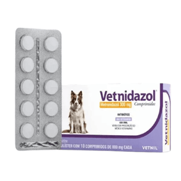Vetnidazol 300 mg (Metronidazol) 1 Blister c/ 10 comprimidos