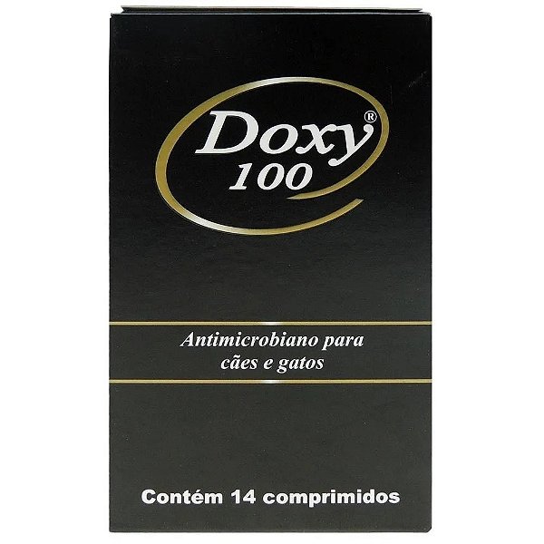 Doxy Antibacteriano Cloridato de Doxicidina p/ Cães e Gatos 100 mg c/ 14 comprimidos