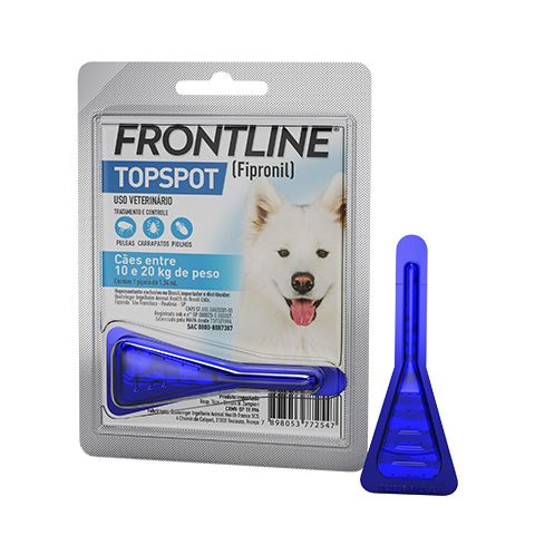Frontline Top Spot Ectoparasiticida Fipronil p/ Cães de 10 a 20 kg c/ 1 Bisnaga