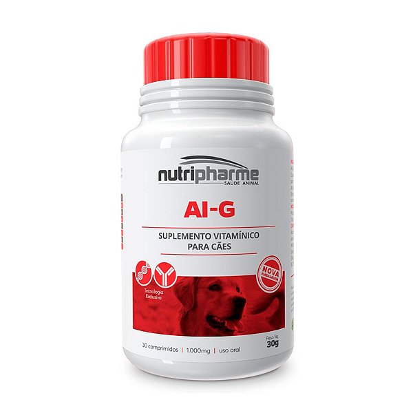 AI-G Nutripharme Suplemento p/ Cães 1000g c/ 30 comprimidos