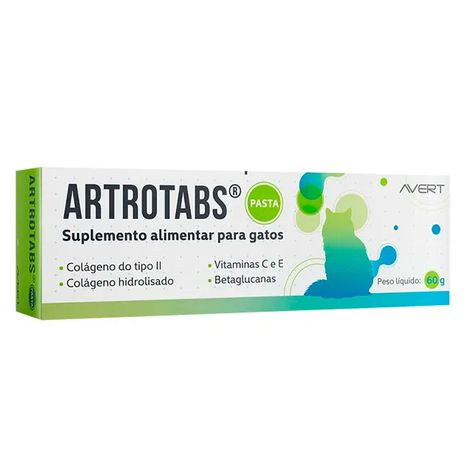 Artrotabs Pasta Suplemento Colágeno de Frango p/ Gatos 60g