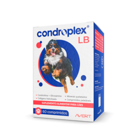 CondroPlex LB Suplemento Condroitina Glicosamina p/ Cães cx c/60 comprimidos