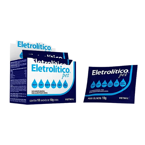 Eletrolítico Pet Suplemento Mineral Sachê c/ 10g