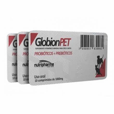 Globion Pet 1.000 Suplemento p/ Cães e Gatos Blister c/ 10 comprimidos