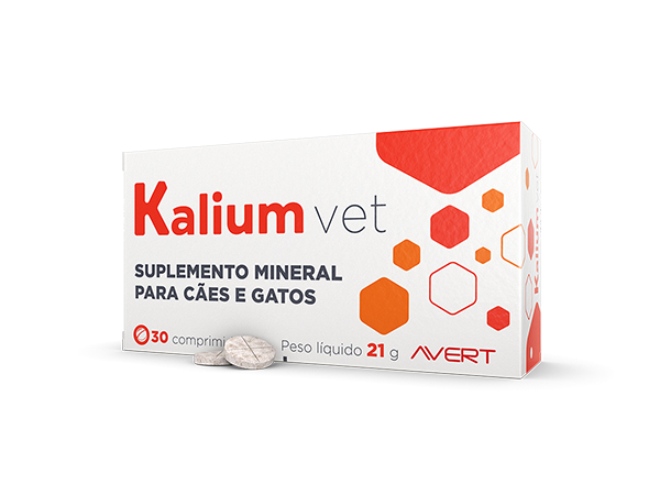Kalium Vet Suplemento Mineral p/ Cães e Gatos c/ 30 comprimidos