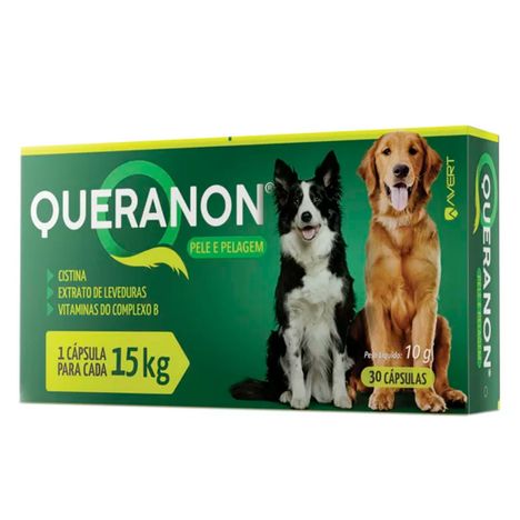 Queranon Suplemento Pele Pelagem p/ Cães c/ 30 Compr.  22,5 g