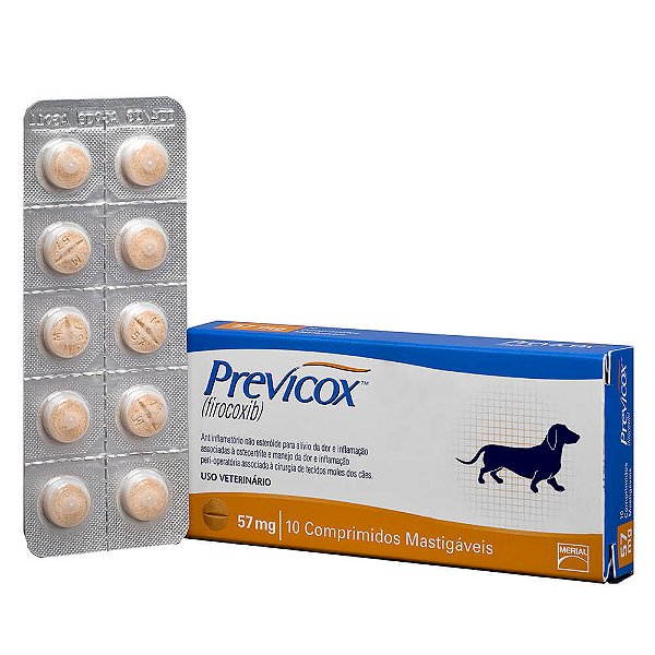 Previcox Anti-inflamatório Não Esteroidal Analgésico Firocoxib c/ 10 comprimidos mastigáveis