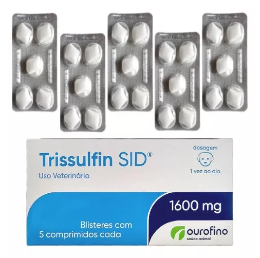 Trissulfin SID Antibacteriano Antimicrobiano Sulfadimetoxina Ormetoprim Blister