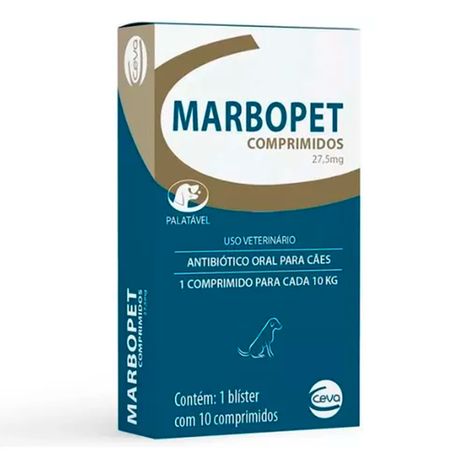 Marbopet Antibacteriano Marbofloxacina c/ 10 comprimidos