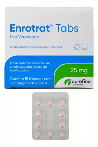 Enrotrat Tabs Antibacteriano Enrofloxacino Blister