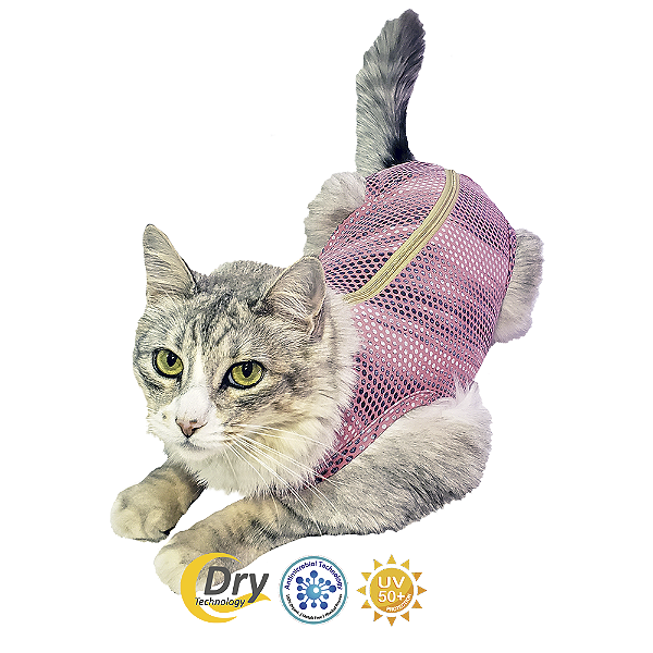Roupa Cirúrgica Duo Dry Gatos - Rosa