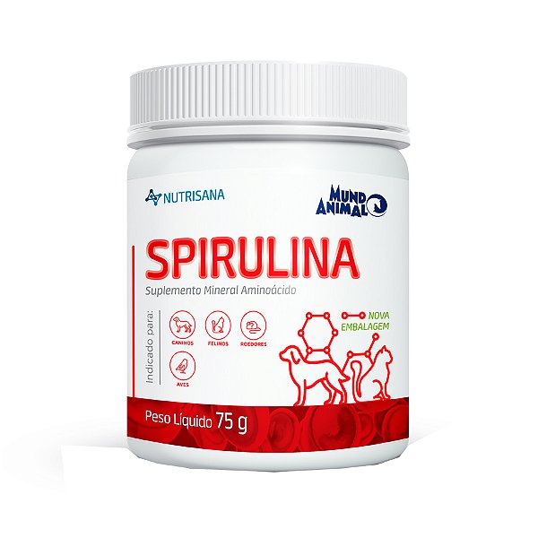 Spirulina em Pó Nutrisana Suplemento p/ Cães e Gatos 75g