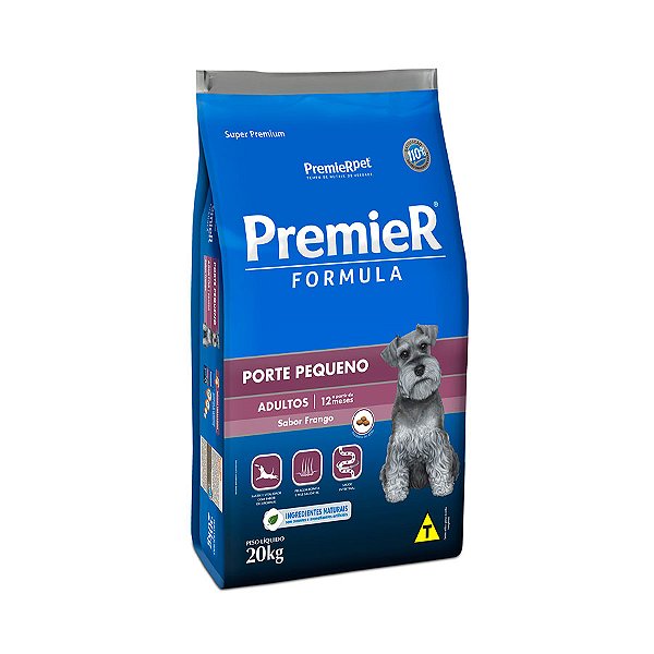 Ração Premier Formula p/ Cães Adultos Pequeno Sabor Frango 20 kg