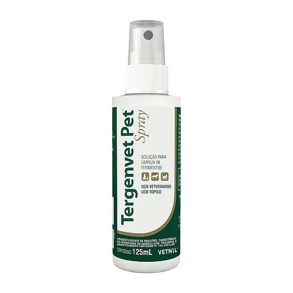 Tergenvet Pet Spray Solução de Limpeza de Ferimentos 125 ml