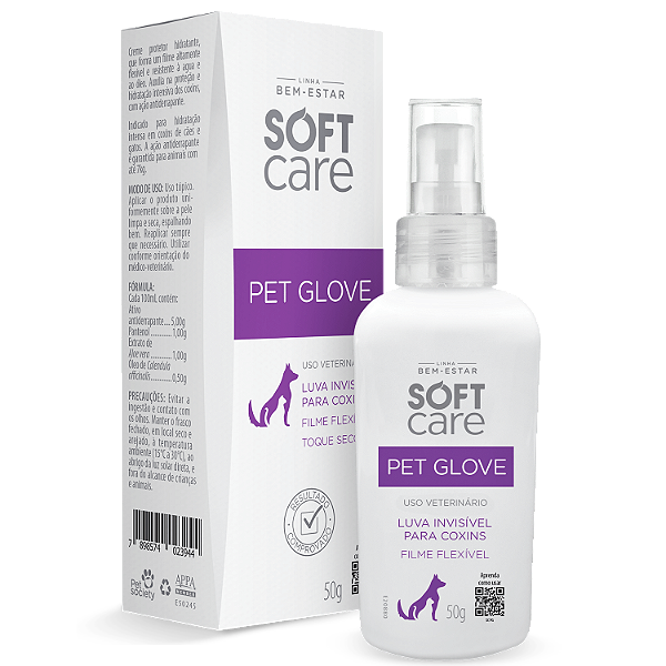 Pet Glove Soft Care Hidratante Coxins p/ Cães e Gatos 50 g