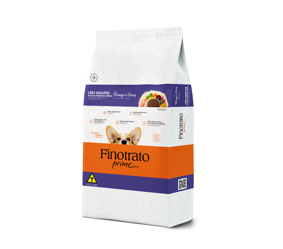 Ração FinoTrato PRIME Frango p/ Cães Adulto Pequeno Média 3 kg