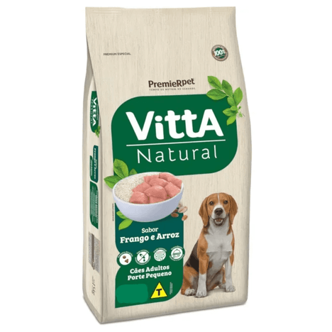 Ração Vitta Natural p/ Cães Adulto Porte Pequeno Sabor Frango 3 kg