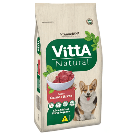 Ração Vitta Natural p/ Cães Porte Pequeno Sabor Carne 15 kg