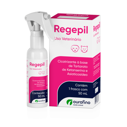 Regepil Cicatrizante à base de Tartarato p/ Cães e Gatos c/ 50 ml