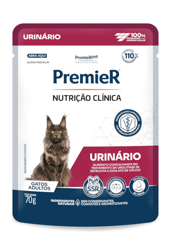 Ração Úmida Premier Nutrição Clínica Urinário Gatos Cães Adultos 70 g