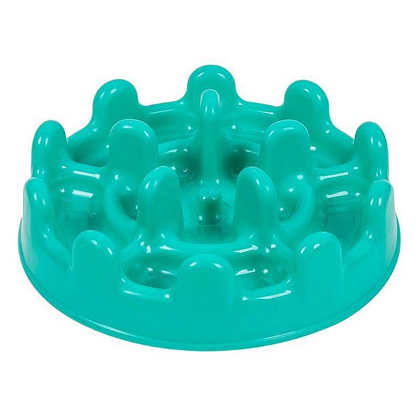 Pet Fit Mini Comedouro Lento Verde Água