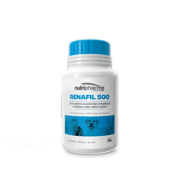 Renafil 500 Suplemento Alimentar p/ Problemas Renais Crônicos c/ 30 capsulas