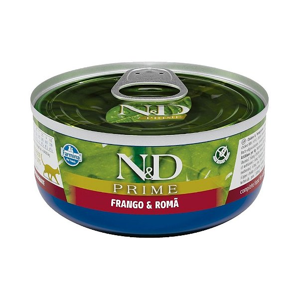 Patê N&D Prime p/ Gatos Adultos Frango e Romã 70 g
