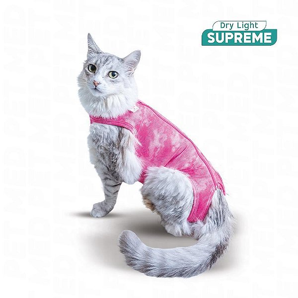 Roupa Cirúrgica Dry Light Supreme Gatos - Rosa