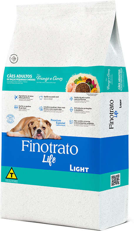 Ração FinoTrato LIFE LIGHT Frango p/ Cães Adulto Pequeno Média 15 kg