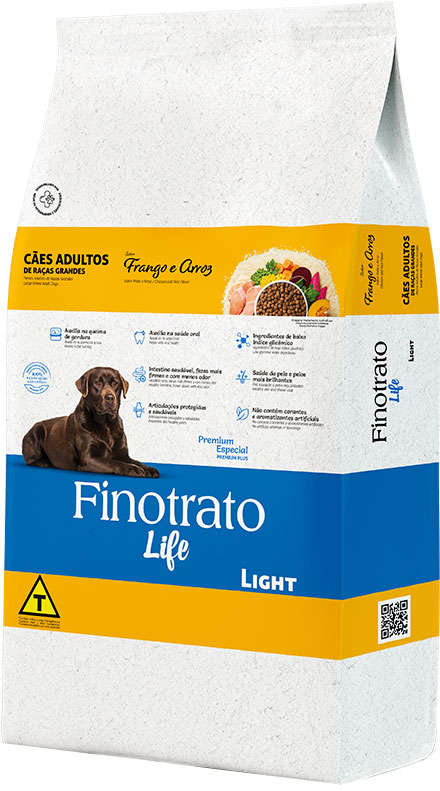 Ração FinoTrato LIFE LIGHT Frango p/ Cães Adultos Raças Grandes 15 kg