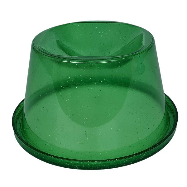 Comedouro Elevado Antiformiga Translúcido c/ Glitter p/ Gatos 140 ml - Cores Sortidas