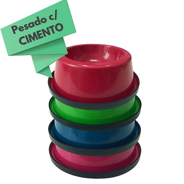 Comedouro Pesado 450 ml - Cores Diversas