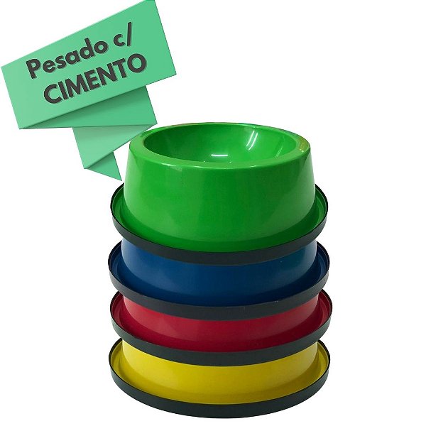 Comedouro Pesado 850 ml - Cores Diversas