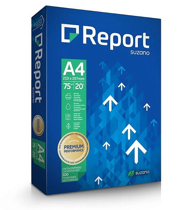Papel Sulfite A4 75g Branco 500 Folhas - Report