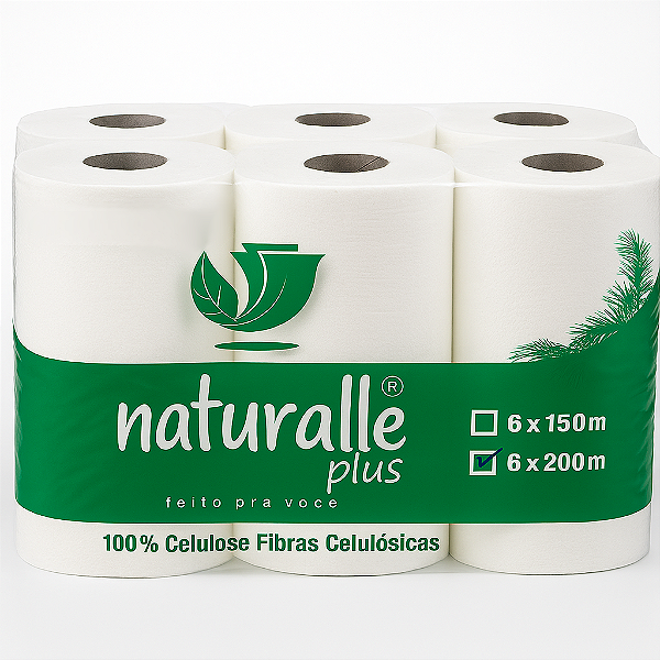Papel Toalha de Bobina - 6x200m - Naturalle