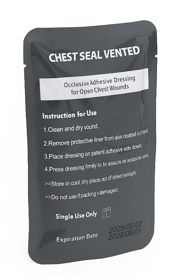 Curativo Adesivo Oclusivo para Ferimentos Abertos no Tórax