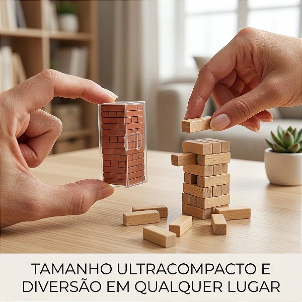 Jenga Mini Original Brinquedo Jogo Equilíbrio Blocos Madeira Infantil