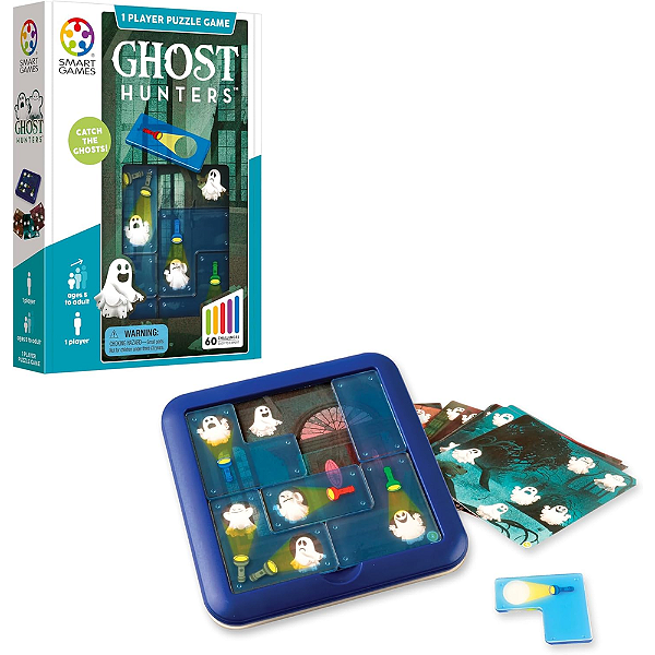 Ghost Hunters – Jogo de Lógica com Fantasmas, Luz e Sombra | 60 Desafios Inteligentes da SmartGames