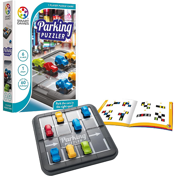Parking Puzzler SmartGames | Jogo de Lógica Infantil com 60 Desafios Progressivos – A partir de 6 anos