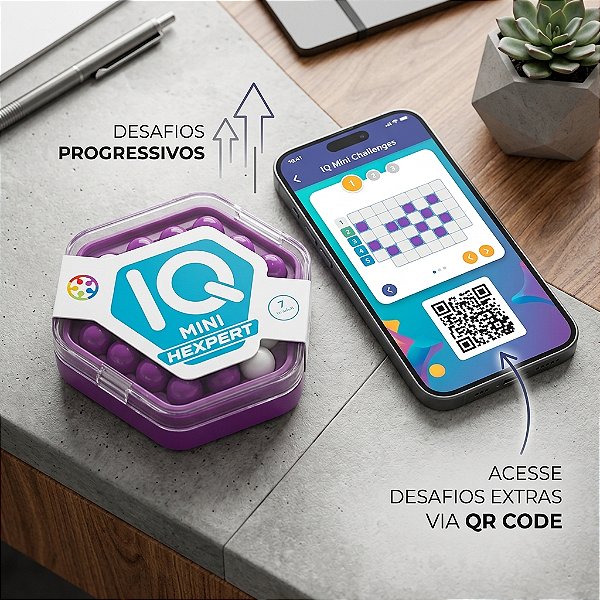 Jogo Educativo De Lógica Portátil Quebra Cabeça IQ Mini