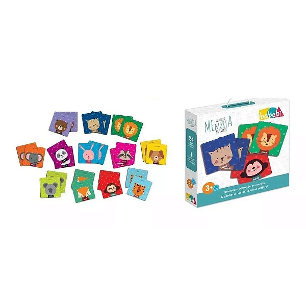 Brinquedo Educativo Babebi Jogo De Memória Em Madeira 3+