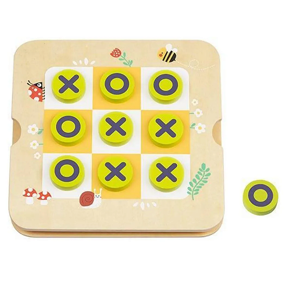 Jogo da Velha Educativo 2 em 1 Memoria Pandas Madeira Infantil Desenvolvimento 3 Anos