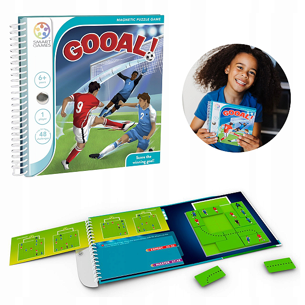 Gooal jogo de raciocínio lógico com desafios magnéticos educativo de estratégia foco concentração 6+