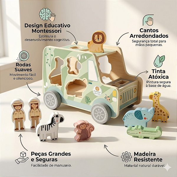 Qualidade Premium Jipe Safari Tooky Toy