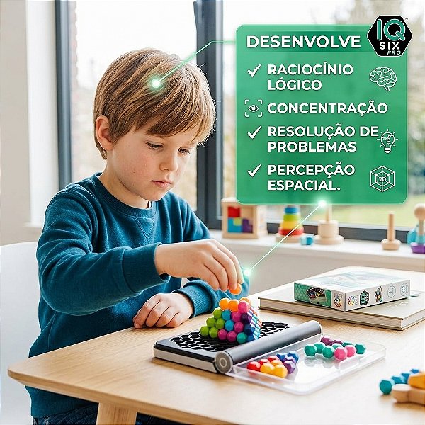 Brinquedo Jogo De Logica Raciocinio Quebra Cabeca Infantil3D