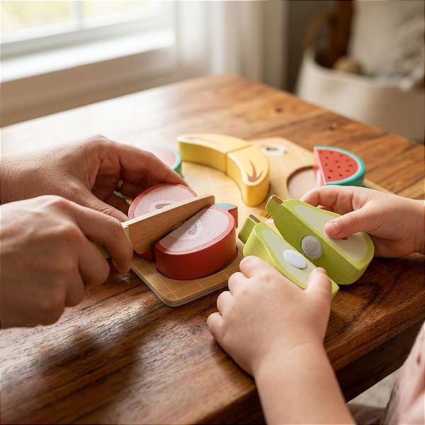 Frutas para Cortar de Madeira